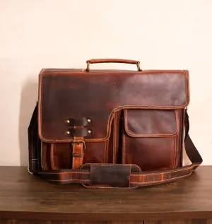 Buffalo Leather Messenger Cross Body Bag