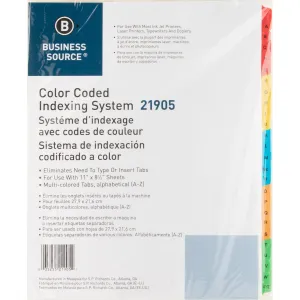 Business Source A-Z Tab Table of Contents Index Dividers