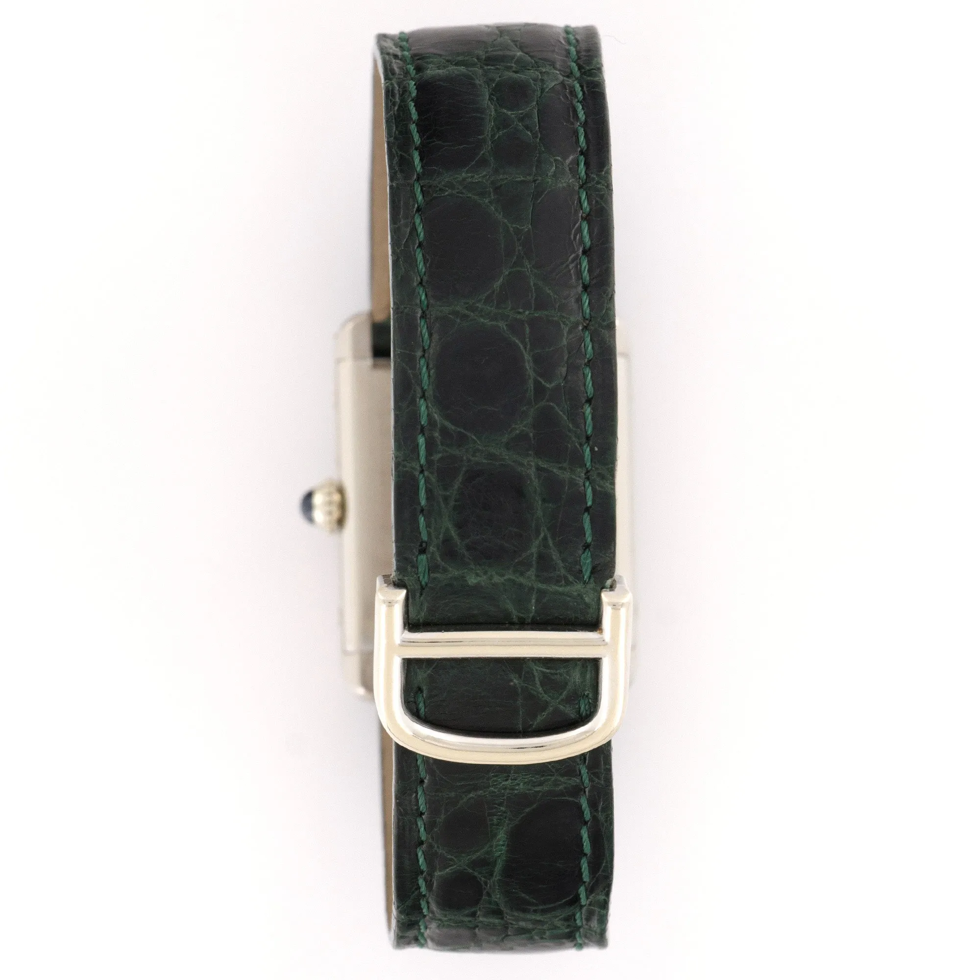 Cartier White Gold Tank Manual-Wind Watch