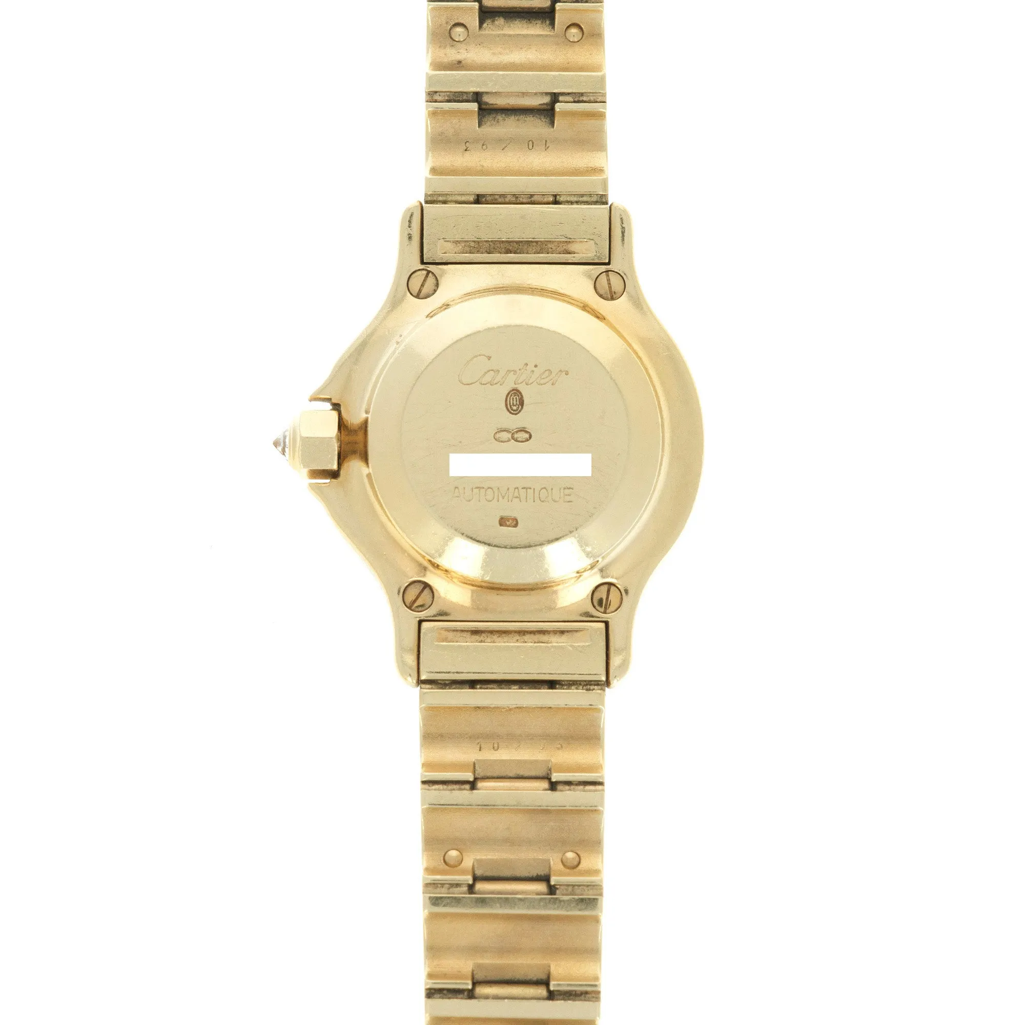 Cartier Yellow Gold Santos Automatic Diamond Watch