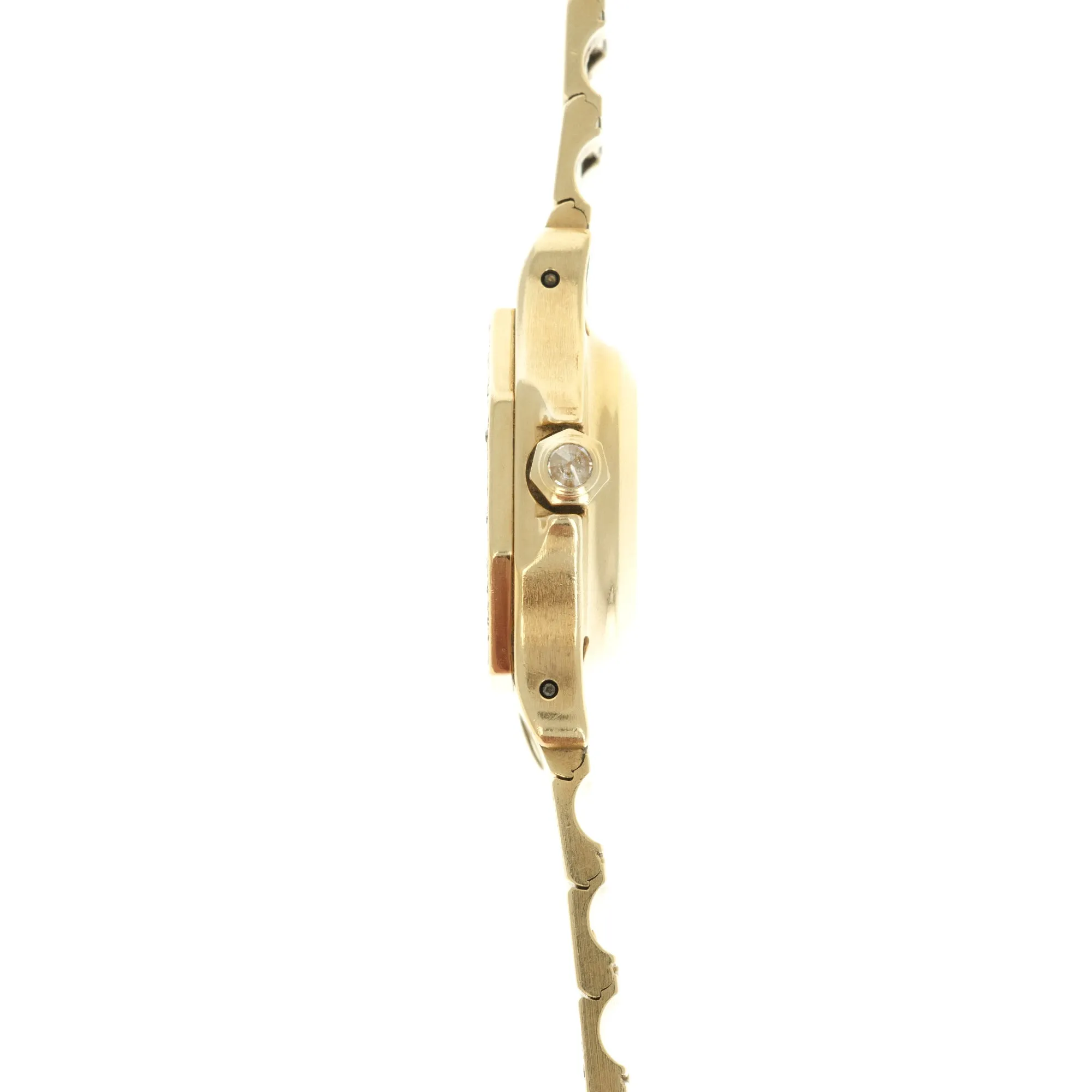 Cartier Yellow Gold Santos Automatic Diamond Watch