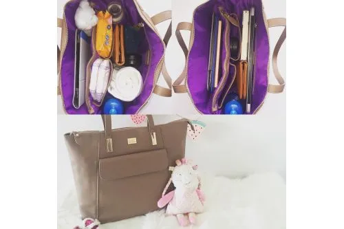 Charlie Nappy Bag/Tote - Taupe