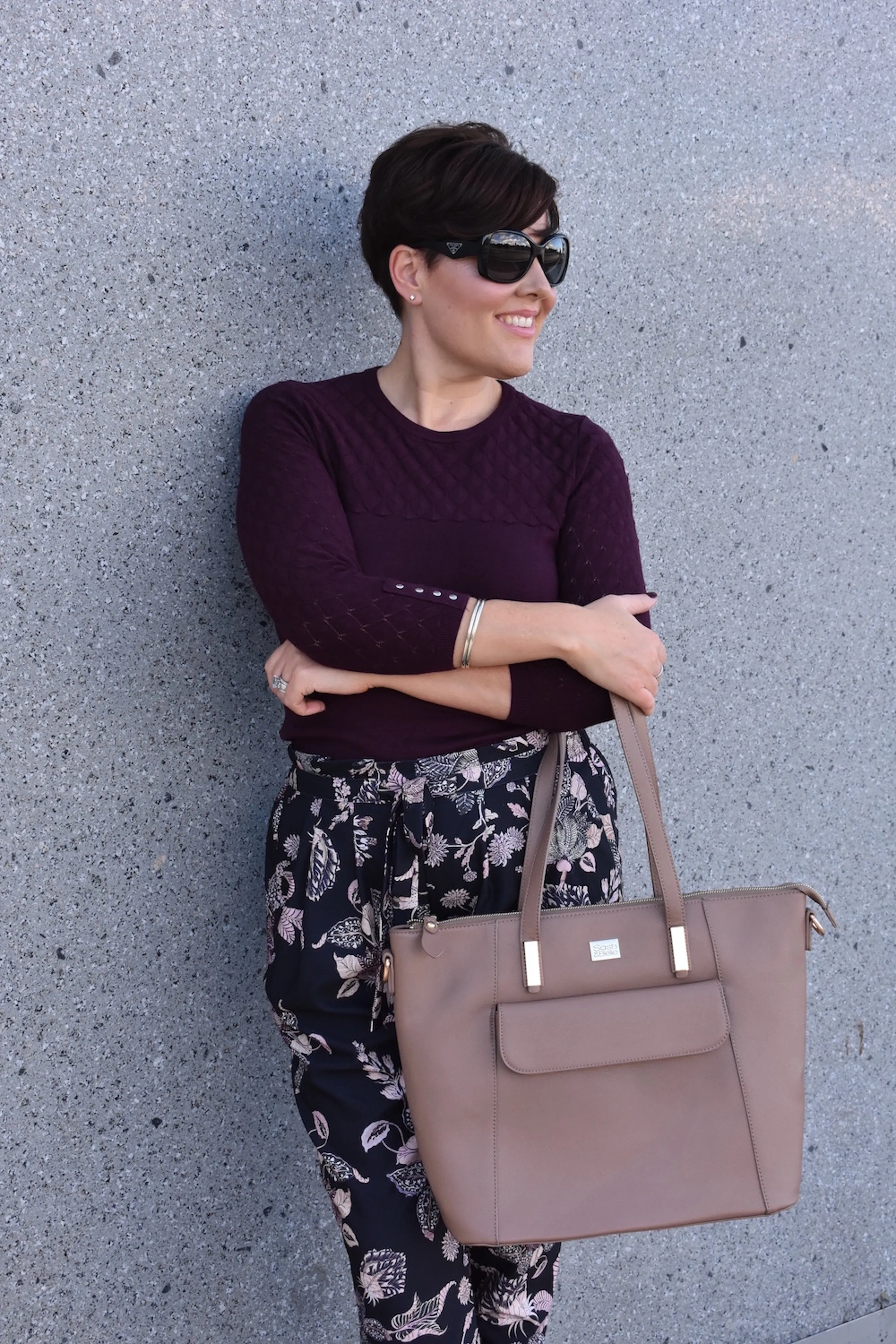 Charlie Nappy Bag/Tote - Taupe