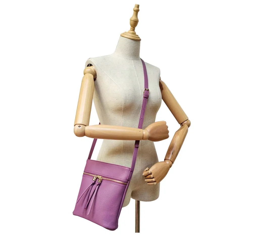Charlotte Vegan Leather Messenger bag 6 colours
