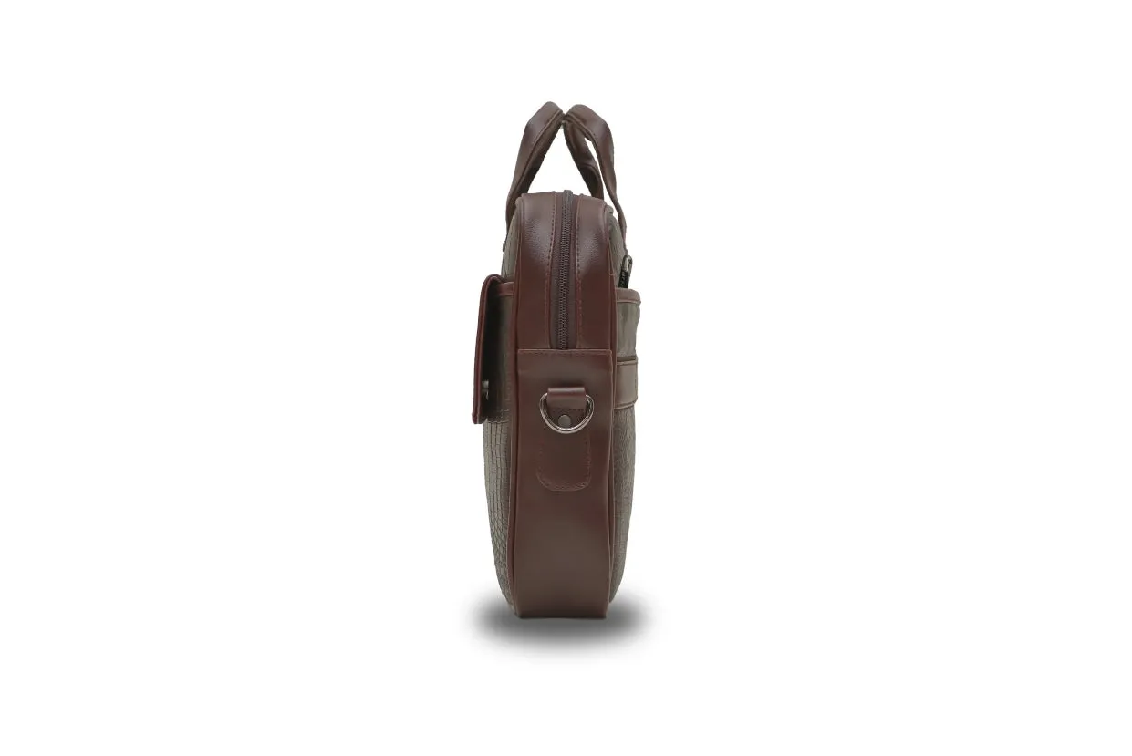 Classic Genuine Leather Laptop Bag for Men - Timeless Elegance & Durability