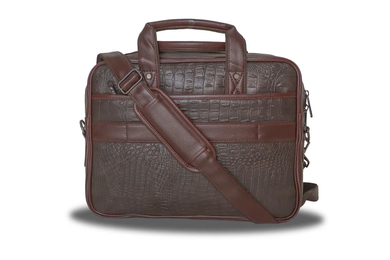 Classic Genuine Leather Laptop Bag for Men - Timeless Elegance & Durability