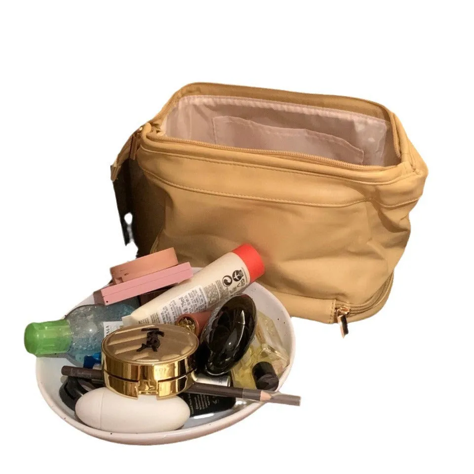 Cloud-shaped Cosmetic Bag, Large-capacity PU Layered Cosmetic Storage Bag for Women, Portable, Waterproof, Multi-functional Storage Bag for Business Trips C-241204-3