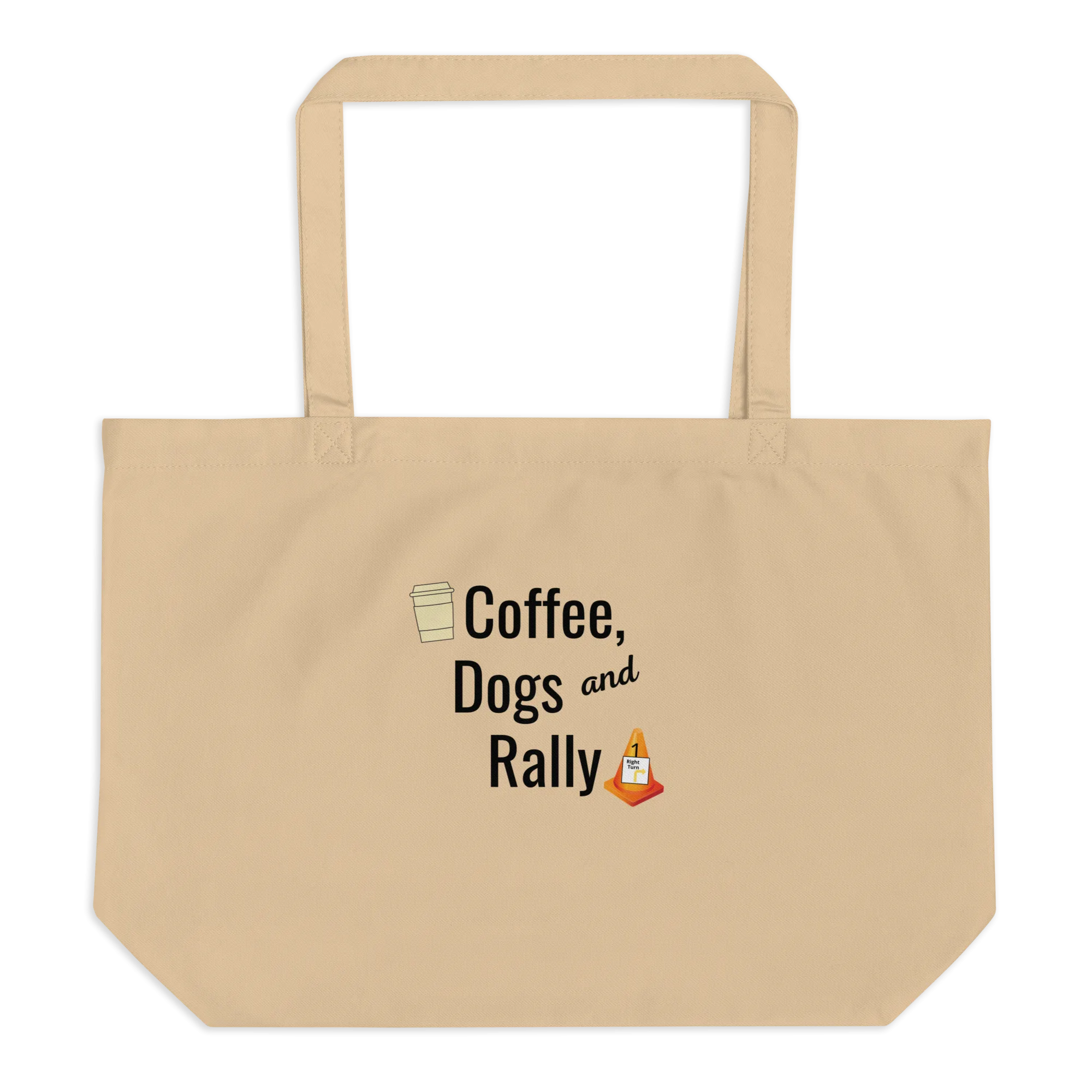 Coffee, Dogs & Rally X-Large Tote/ Shopping Bags