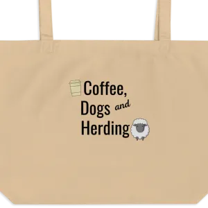 Coffee, Dogs & Sheep Herding X-Large Tote/ Shopping Bags