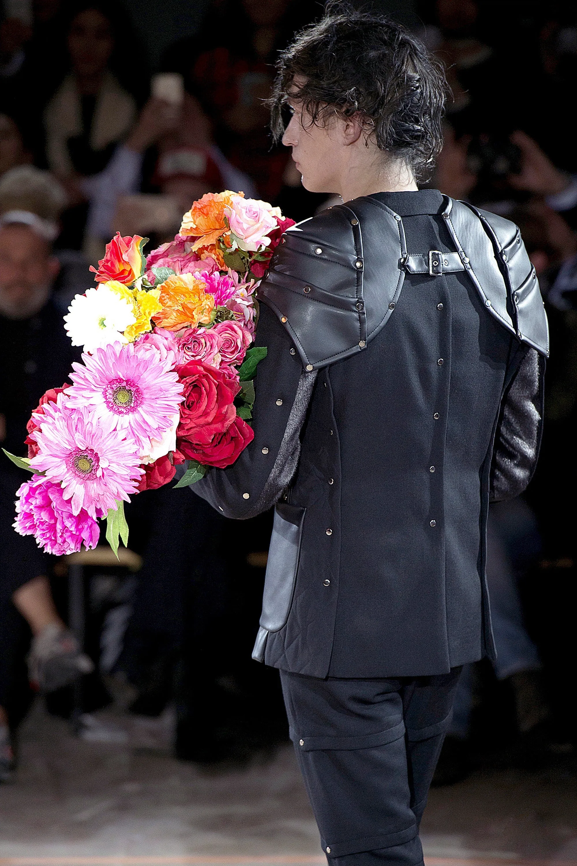 Comme des Garçons Floral Jacquard, Armor Jacket with Detachable Sleeves, AW16, Size S