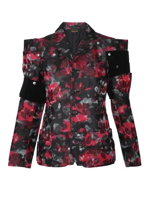 Comme des Garçons Floral Jacquard, Armor Jacket with Detachable Sleeves, AW16, Size S