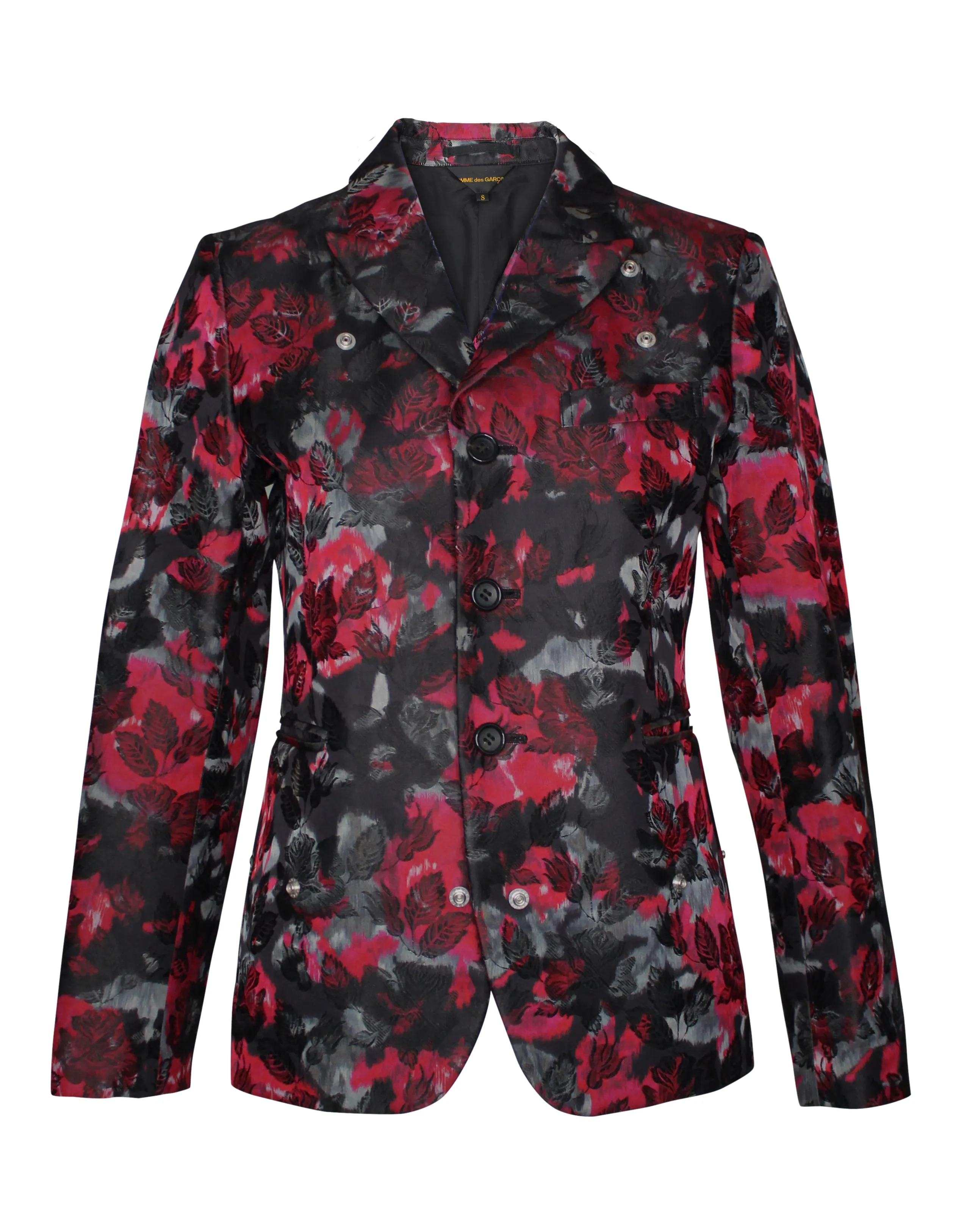 Comme des Garçons Floral Jacquard, Armor Jacket with Detachable Sleeves, AW16, Size S