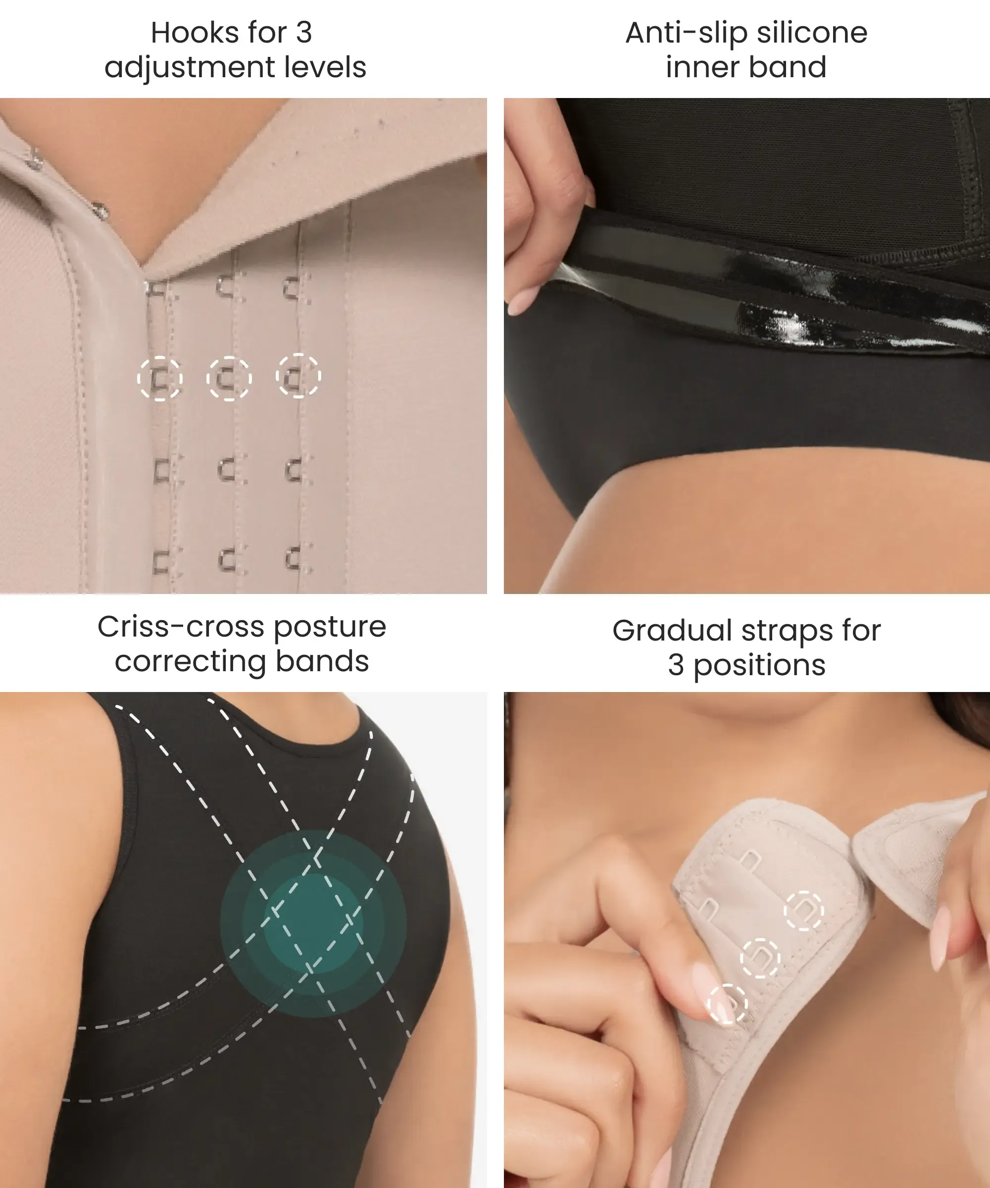 Compressive posture corrector vest - Style 427