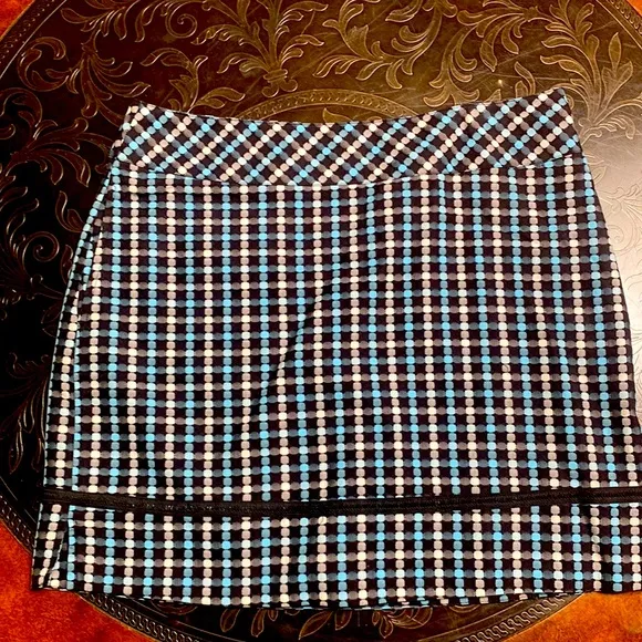 COPY - Greg Norman Blue &amp; Black Patterned Golf Skort Womens Size 10