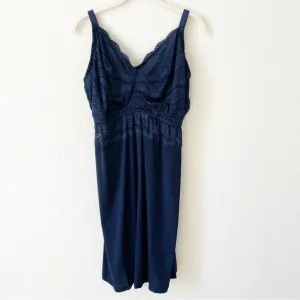 Cosabella Ceylon Modal Babydoll Ceysw2601 Nocturnal Blue Size XL Slip Dress Lace