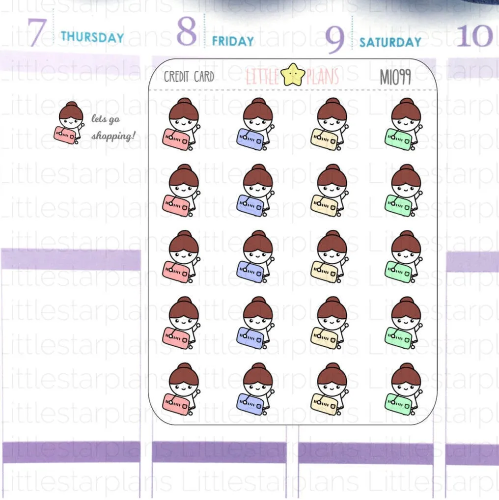 Credit Card, Spending, Pay Bills | Mimi Planner Stickers