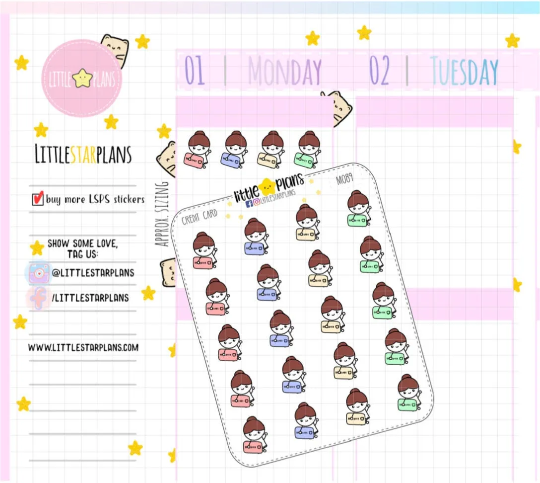 Credit Card, Spending, Pay Bills | Mimi Planner Stickers