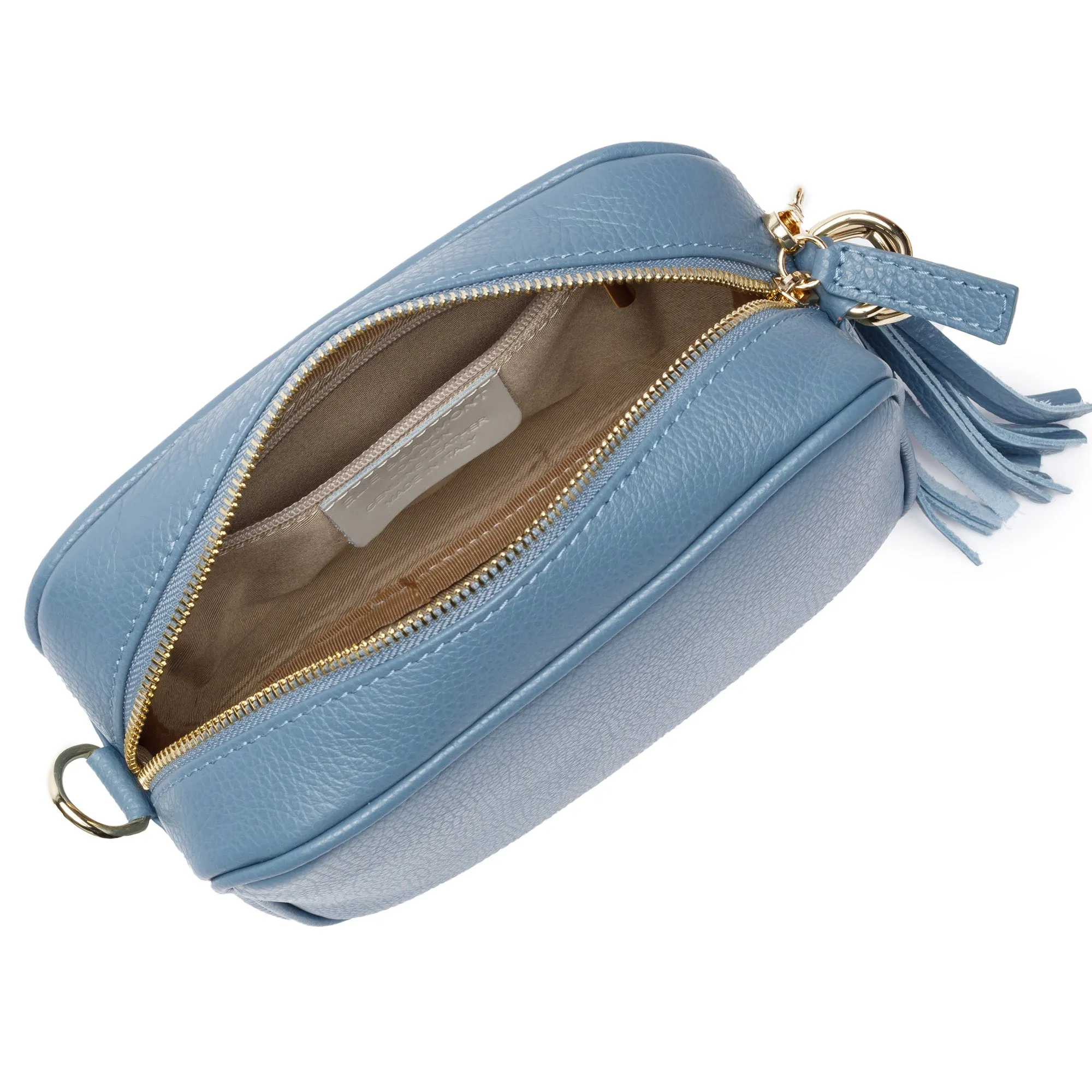 Crossbody Light Blue (Red Hearts Strap)