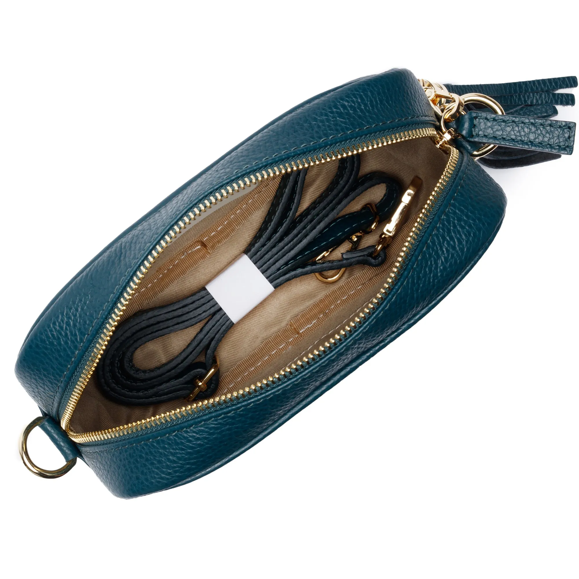 Crossbody Teal (Olive Leopard Strap)