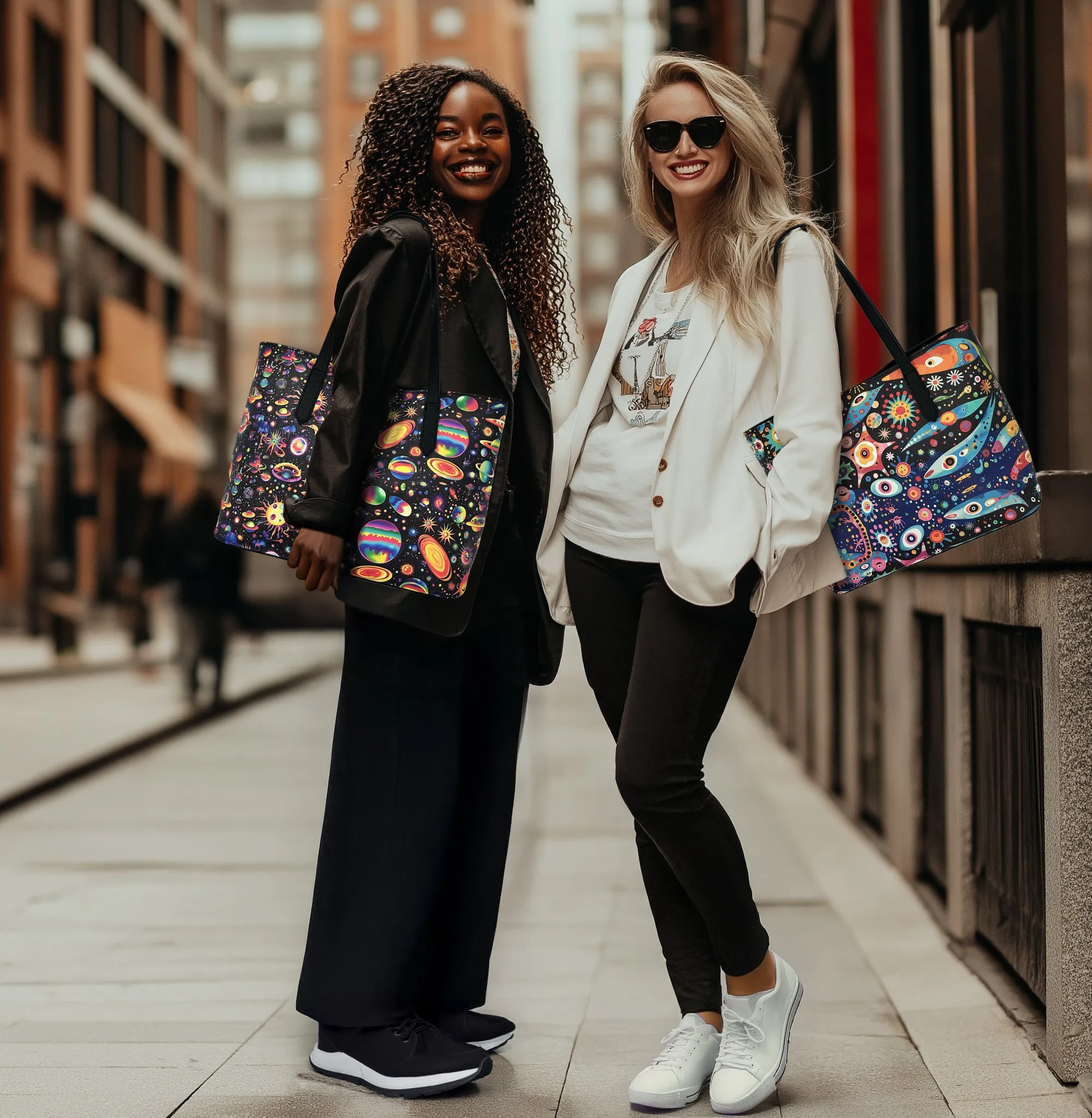 Deep Dwellers Leather Vegan Tote Bag