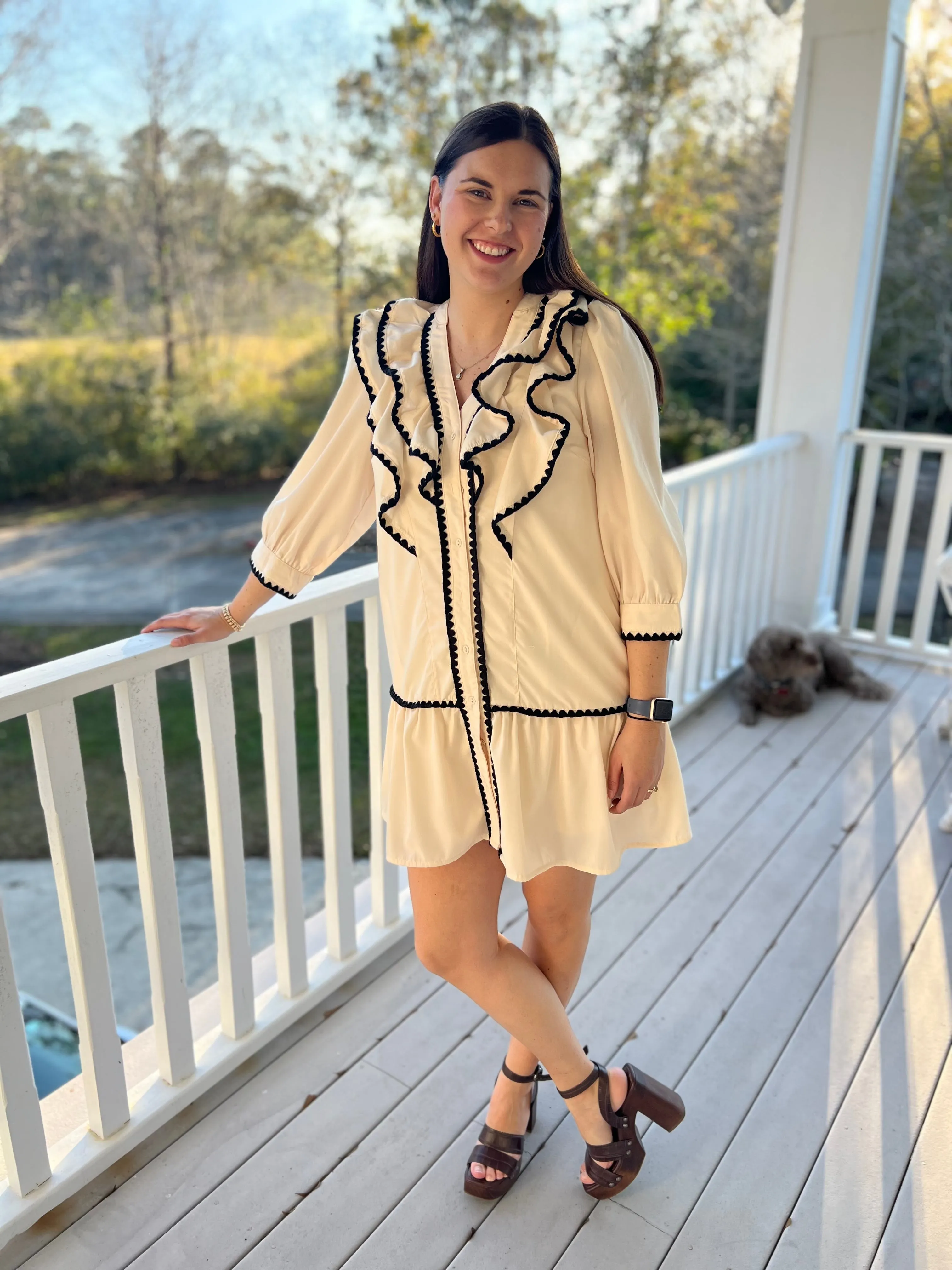 Denise dropped waist dress