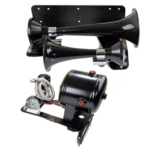 DIRECT FIT TRAIN HORN AND ONBOARD AIR SYSTEMS FOR 2019-2020 GMC SIERRA & CHEVROLET SILVERADO 1500 - Lil’ Bad Ass - Model 220 Train Horn and Onboard Air System - SOD