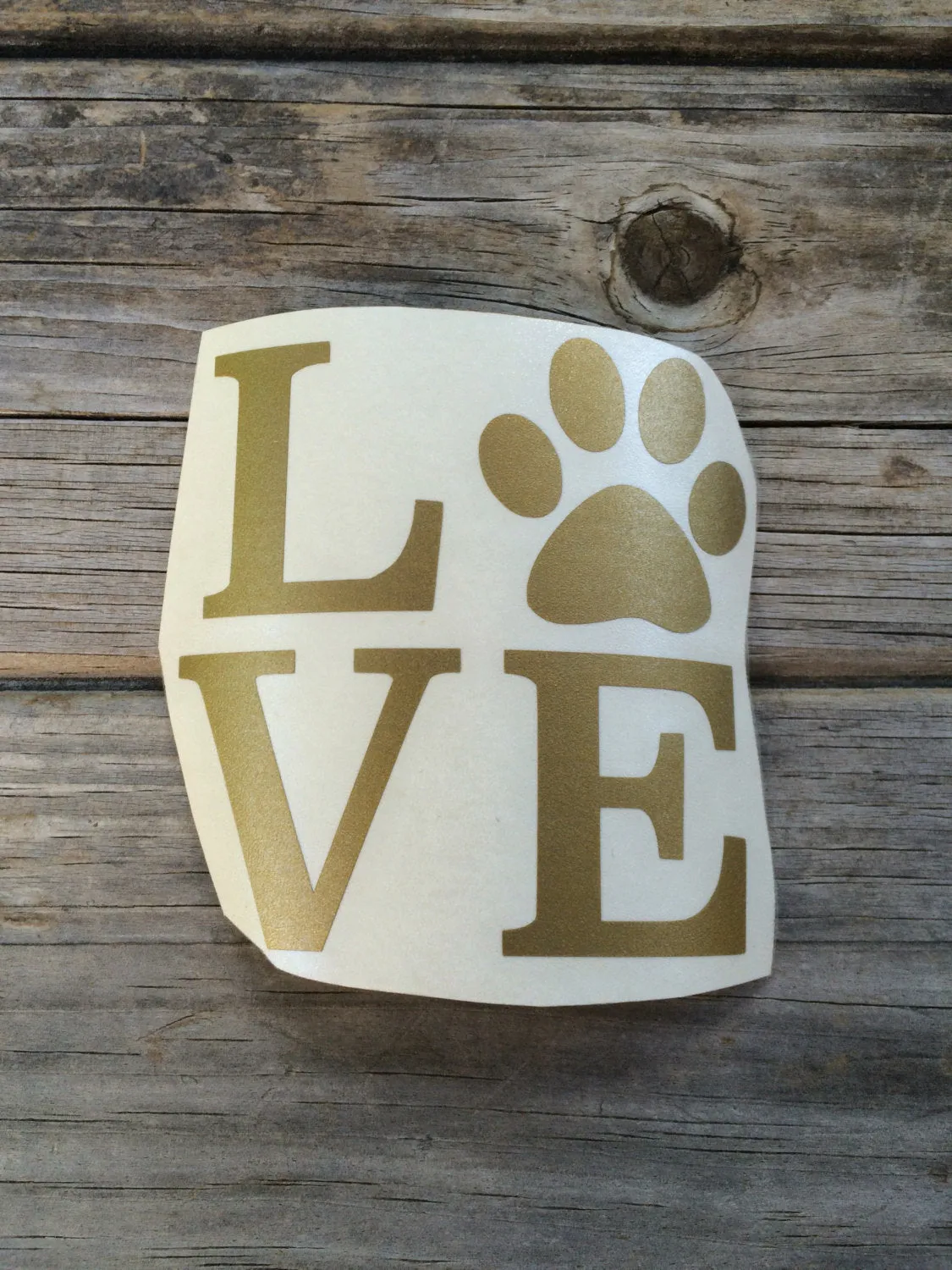Dog Love Paw Print Decal