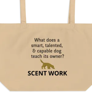 Dog Teaches Scent Work X-Large Tote/ Shopping Bags