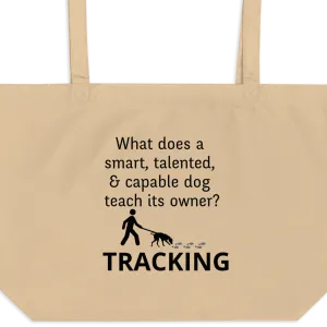 Dog Teaches Tracking X-Large Tote/ Shopping Bags