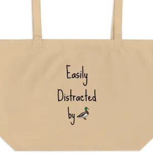 Easily Distracted by Duck Herding X-Large Tote/ Shopping Bags