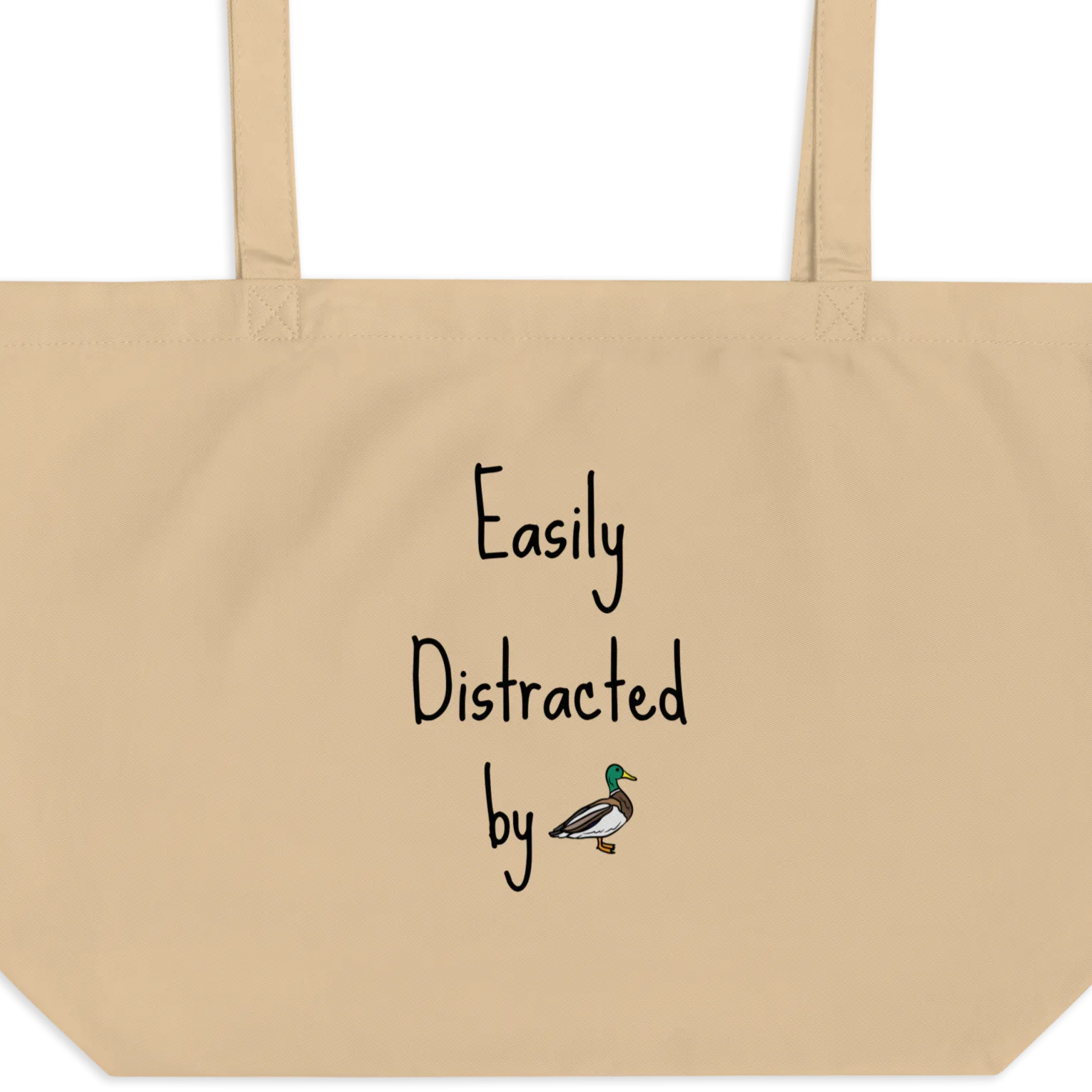 Easily Distracted by Duck Herding X-Large Tote/ Shopping Bags