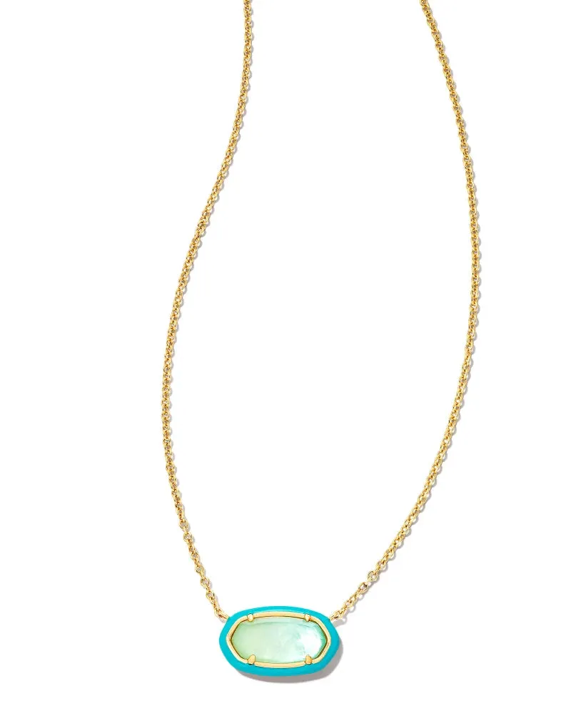 Elisa Enamel Framed Short Pendant Necklace
