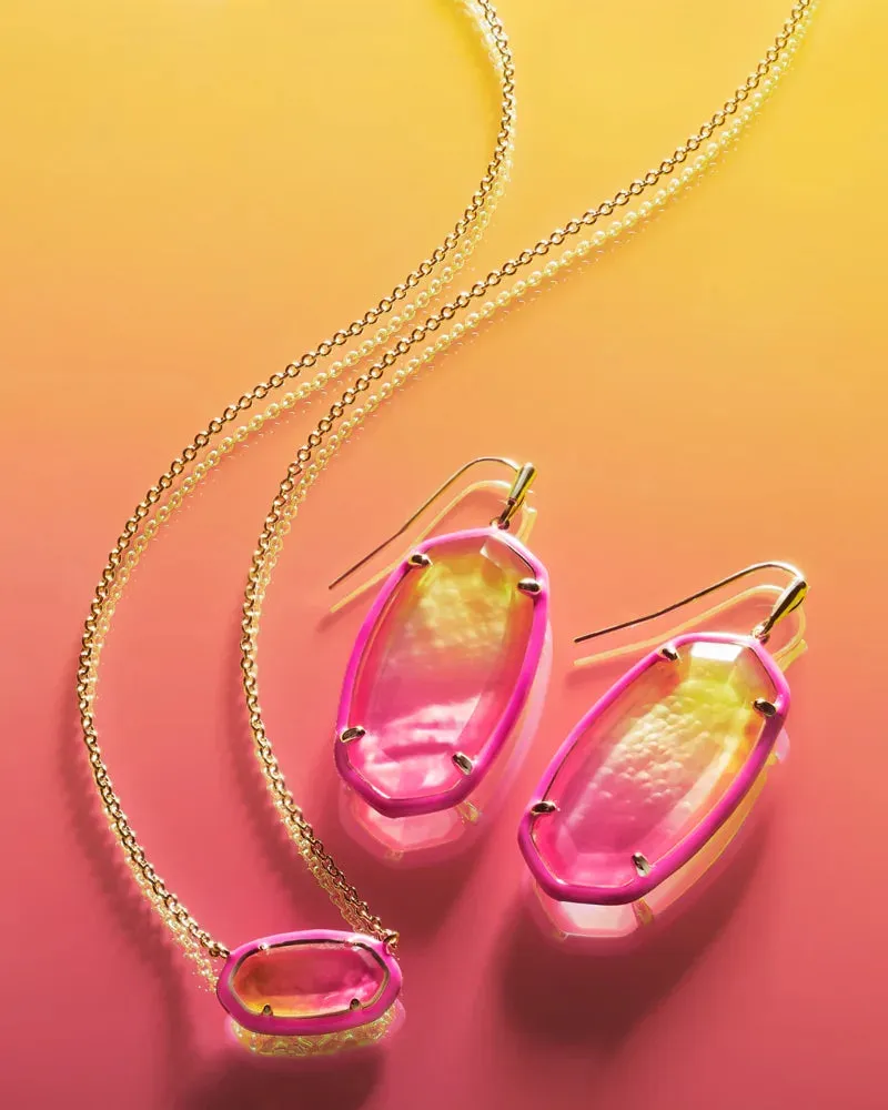 Elisa Enamel Framed Short Pendant Necklace