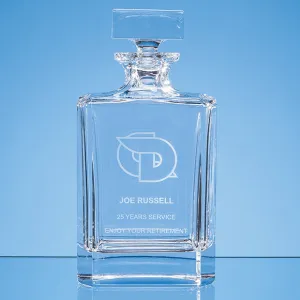 Engraved Crystal Berlinetta Modern Spirit Decanter