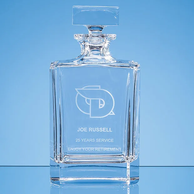 Engraved Crystal Berlinetta Modern Spirit Decanter