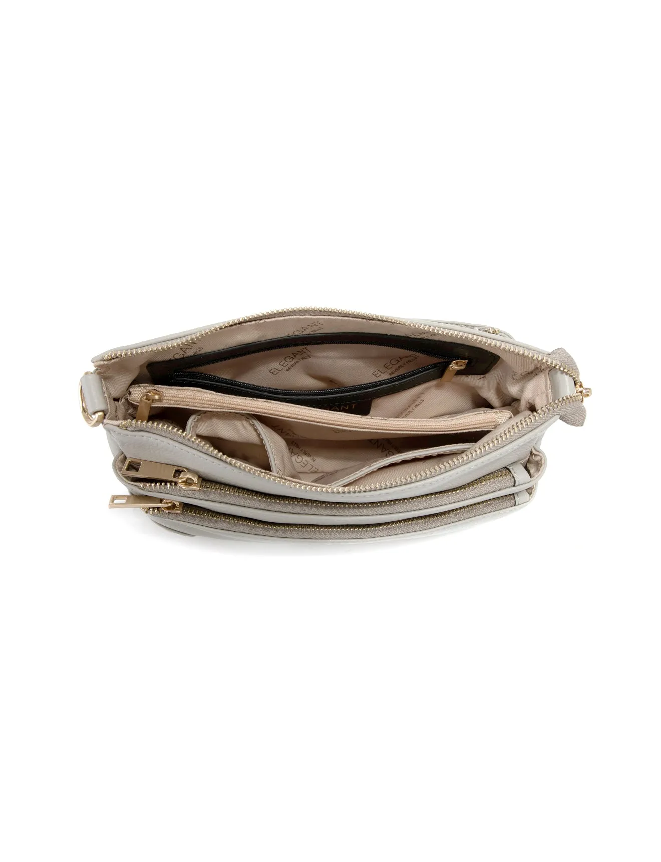 FAITH LEATHER CROSS BODY BAG- E1-0749-PEBBLE- SALE
