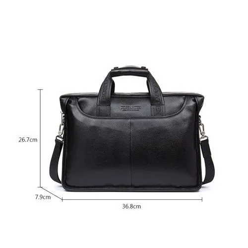 Fashion Genuine Leather Men Bag Famous Brand Shoulder Bag Messenger Bags Causal Handbag Laptop Briefcase Male