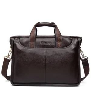 Fashion Genuine Leather Men Bag Famous Brand Shoulder Bag Messenger Bags Causal Handbag Laptop Briefcase Male