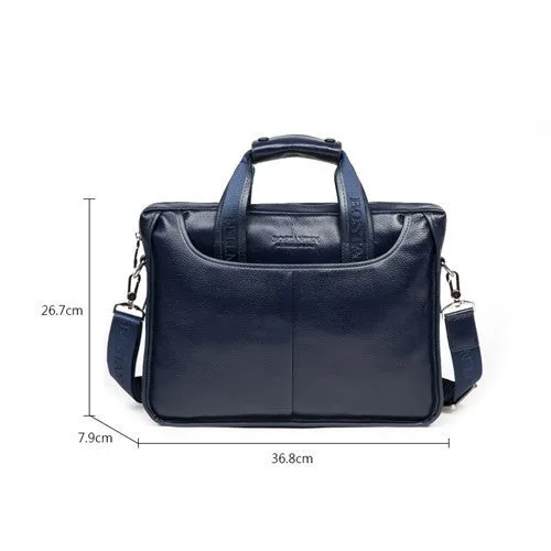Fashion Genuine Leather Men Bag Famous Brand Shoulder Bag Messenger Bags Causal Handbag Laptop Briefcase Male
