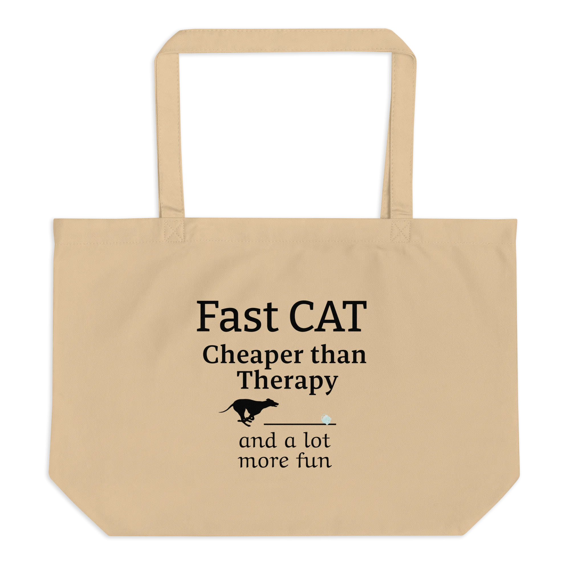 Fast CAT Cheaper Than Therapy X-Large Tote/ Shopping Bags