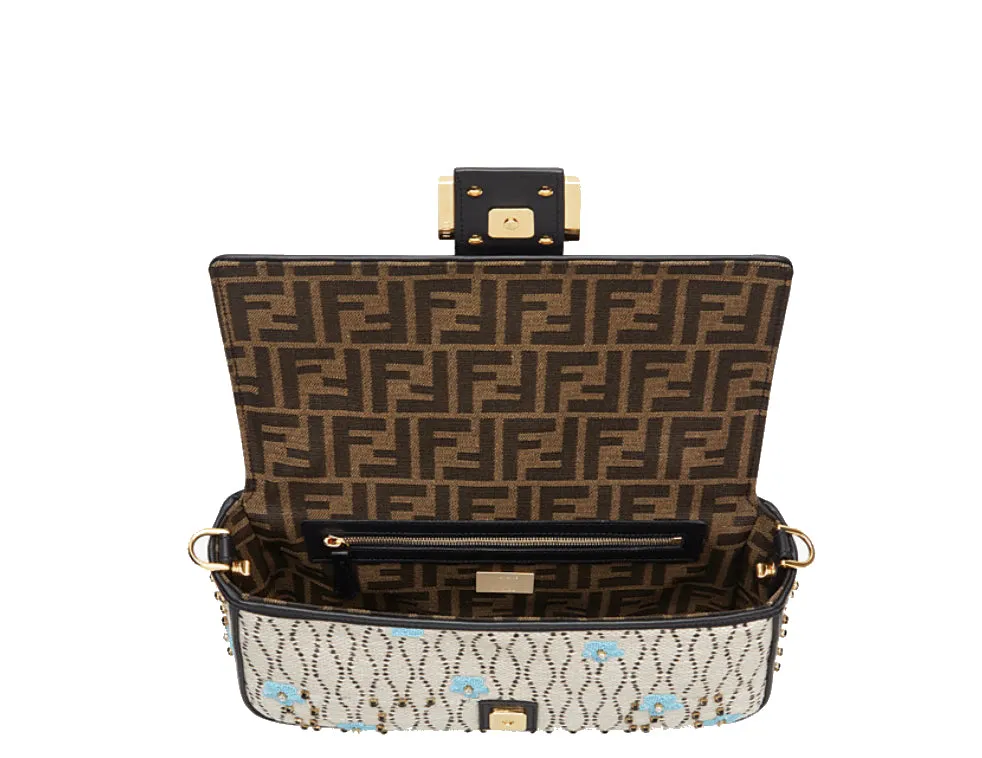 Fendi Baguette White Raffia Bag