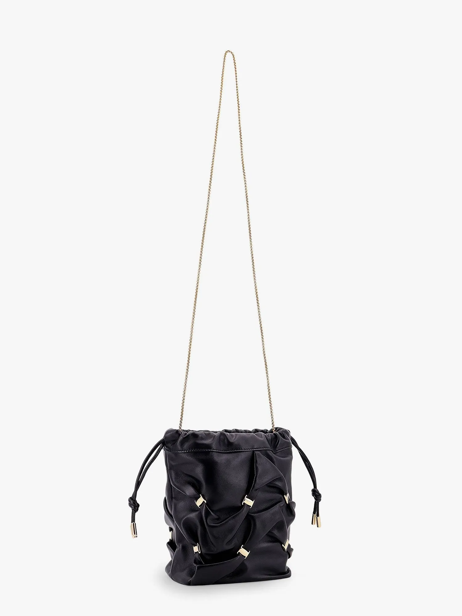 Ferragamo Leather Bucket Bag With Metal Details