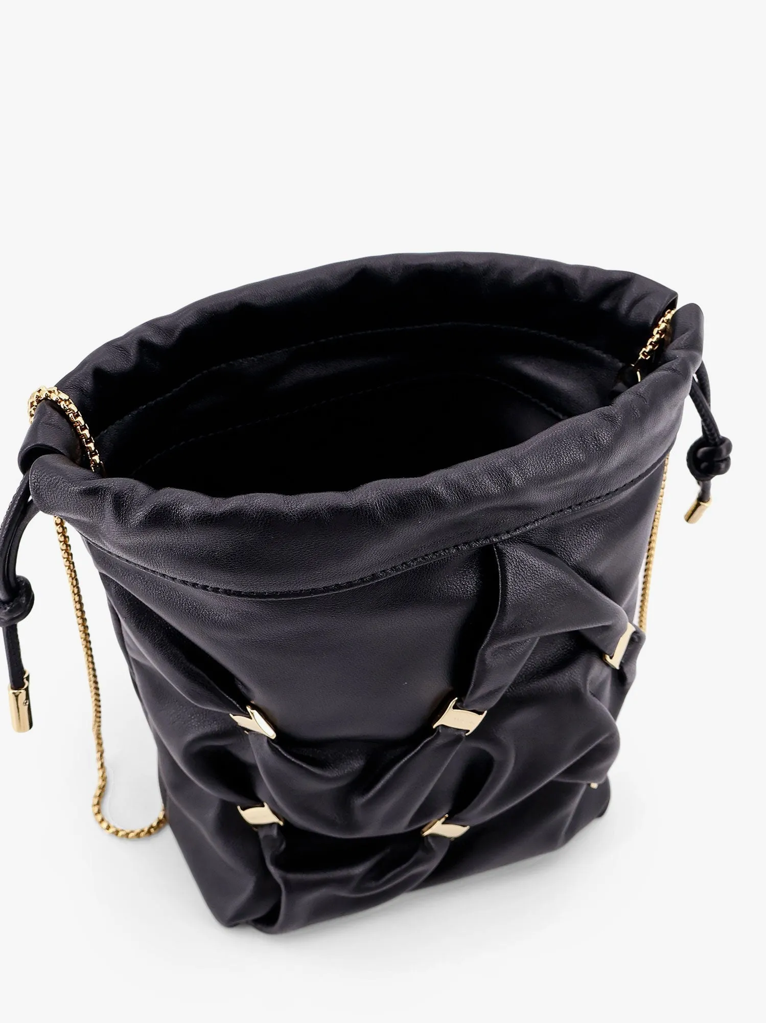 Ferragamo Leather Bucket Bag With Metal Details