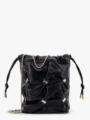 Ferragamo Leather Bucket Bag With Metal Details