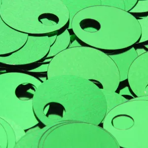 Flat Round Top Large Hole Sequin #35 Green (Metallic)