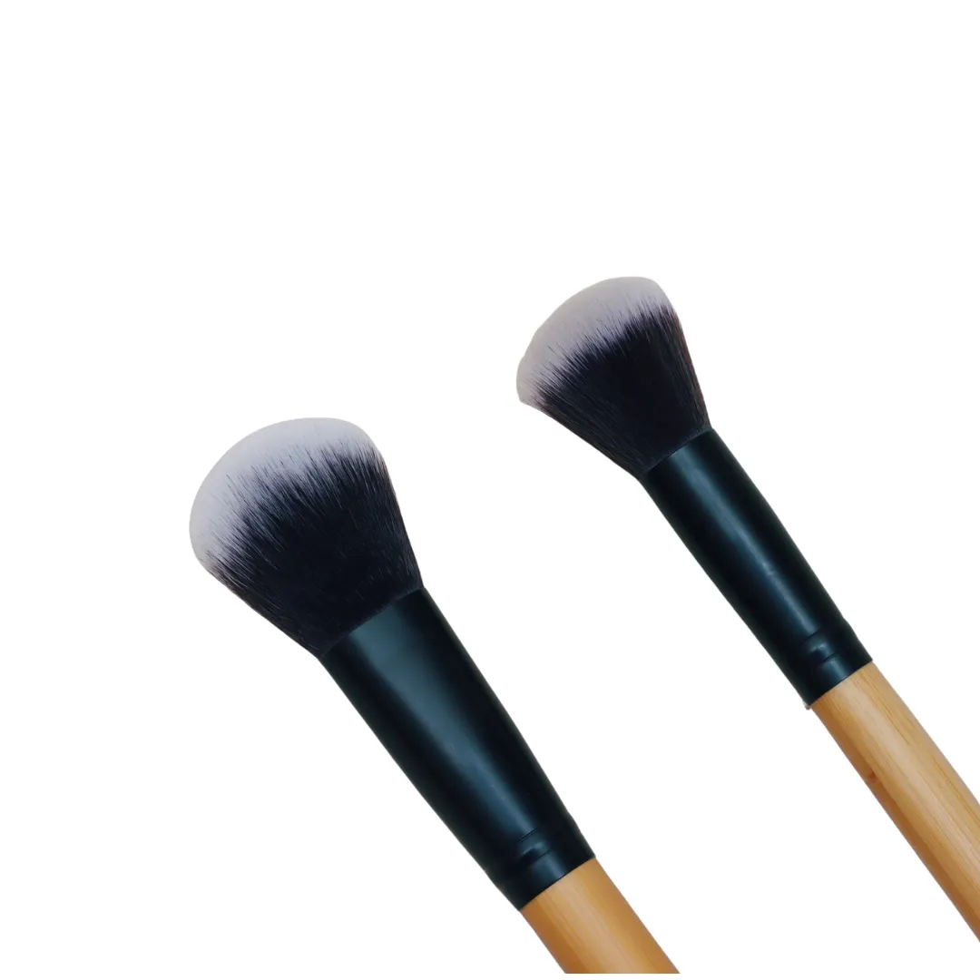 Flawless Bamboo Contour and Highlighter Makeup Brush Duo