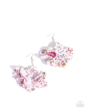 Flourishing Fantasia Pink Earrings Paparazzi