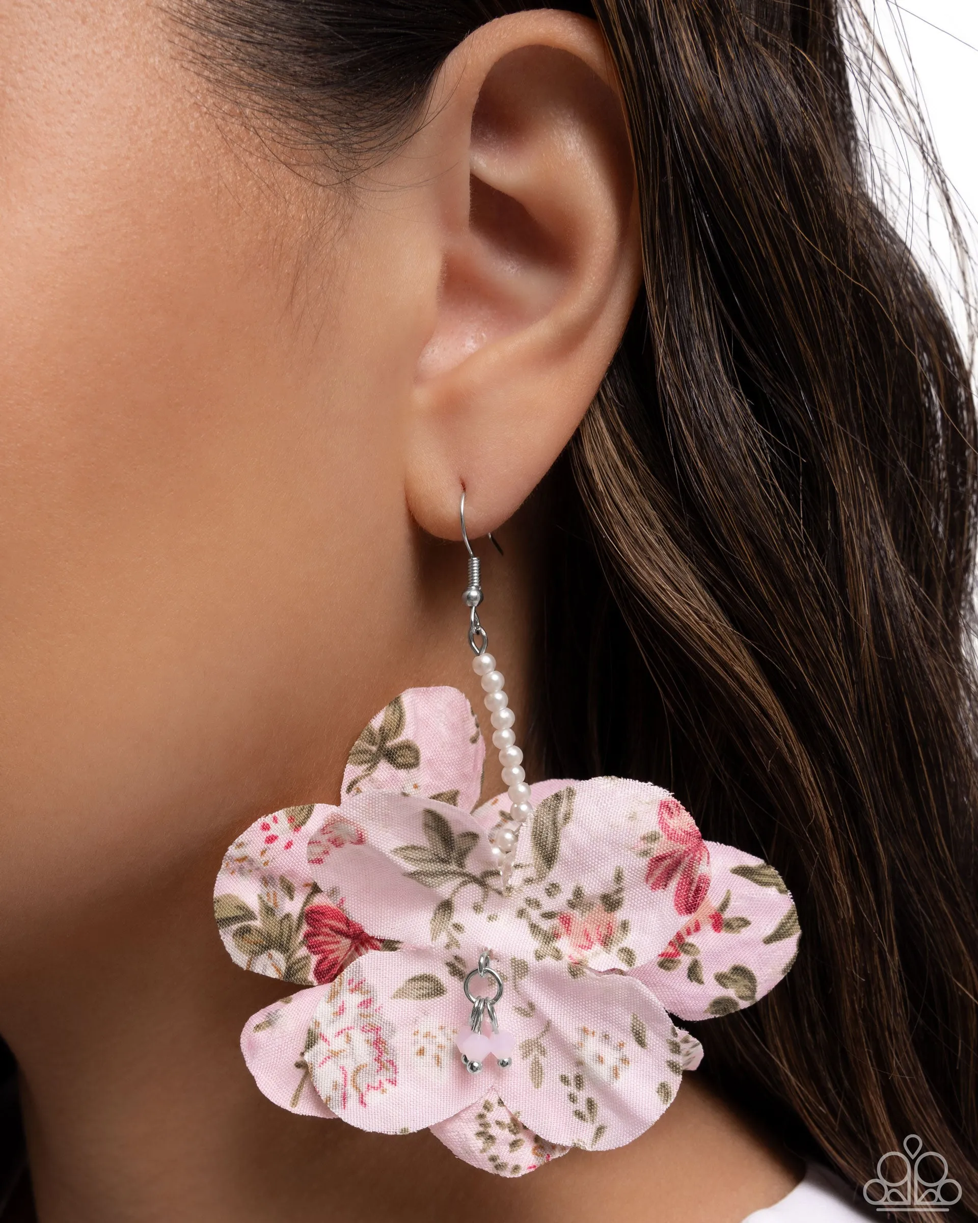 Flourishing Fantasia Pink Earrings Paparazzi