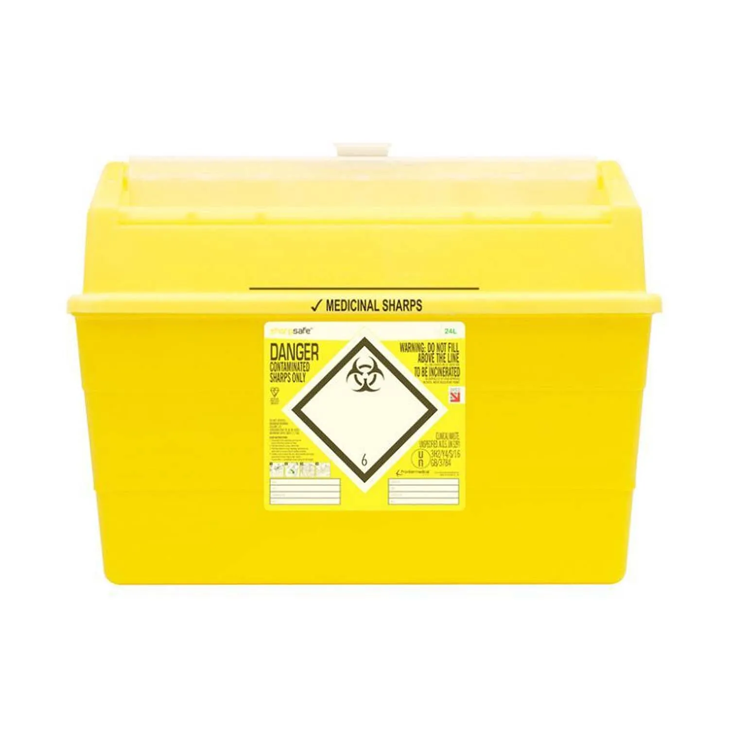 Frontier Sharpsafe Sharps Container | Yellow | 24L | Single