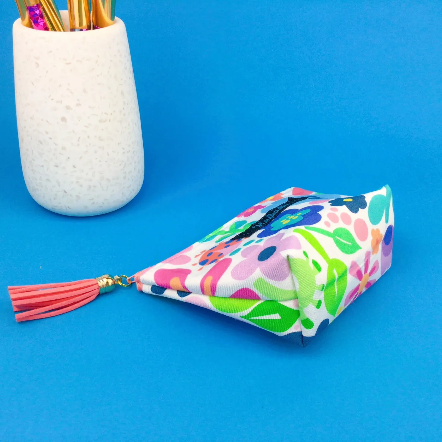 Garden Party Small Makeup Bag.  Kasey Rainbow Design.